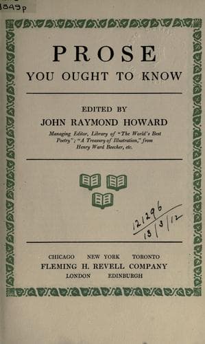 Tapa de Prose you ought to know