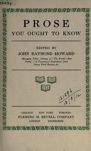 Tapa de Prose you ought to know