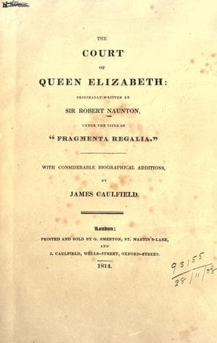 Tapa de The court of Queen Elizabeth