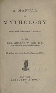 Tapa de A manual of mythology in the form of question and answer