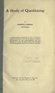 Tapa de A study of questioning