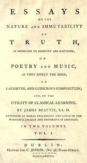 Tapa de Essays on the nature and immutability of truth