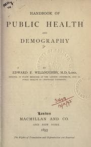 Tapa de Handbook of public health and demography
