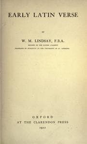 Tapa de Early Latin verse