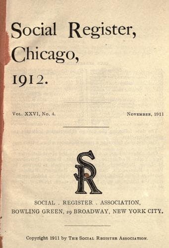 Tapa de Social register, Chicago