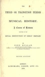 Tapa de The Third or Transition Period of Musical History