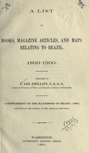 Tapa de A list of books, magazine articles, and maps relating to Brazil