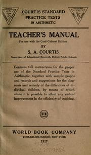 Tapa de Courtis standard practice tests in arithmetic