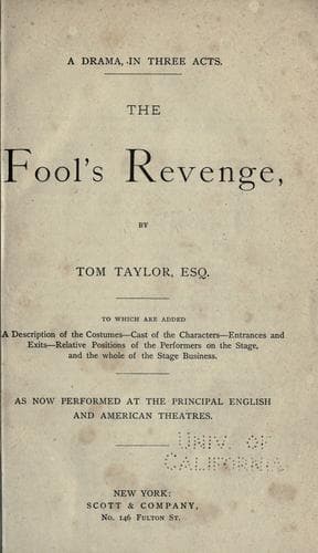 Tapa de The fool's revenge