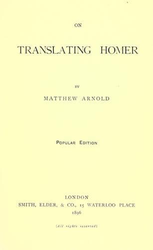 Tapa de On translating Homer