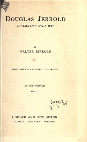Tapa de Douglas Jerrold, dramatist and wit.