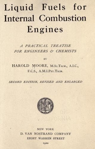 Tapa de Liquid fuels for internal combustion engines