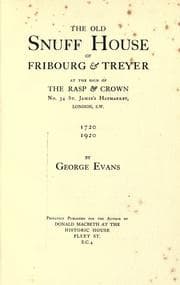Tapa de The old snuff house of Fribourg & Treyer at the sign of the Rasp & crown, no.34 St. James's Haymarket, London, S.W., 1720, 1920