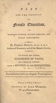 Tapa de A plan for the conduct of female education, in boarding schools, private families, and public seminaries