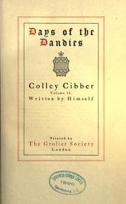 Tapa de Colley Cibber