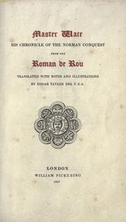 Tapa de Master Wace, his chronicle of the Norman conquest from the Roman de Rou