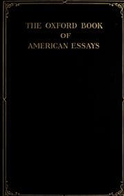 Tapa de The Oxford Book of American Essays