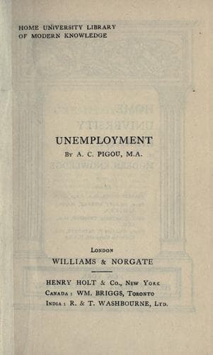 Tapa de Unemployment