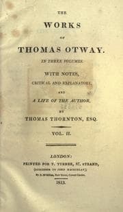 Tapa de The works of Thomas Otway