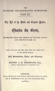 Tapa de The Lyf of the noble and Crysten prynce, Charles the Grete