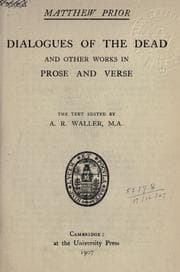 Tapa de Dialogues of the dead, and other works in prose and verse