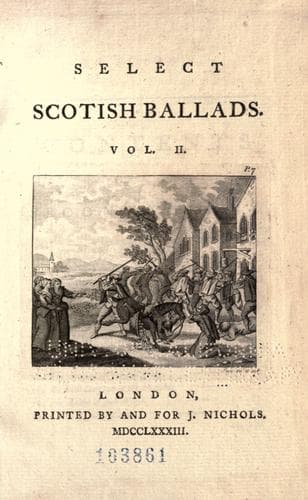 Tapa de Select Scotish ballads.