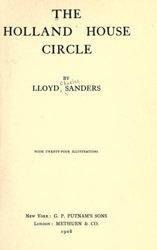 Tapa de The Holland House circle