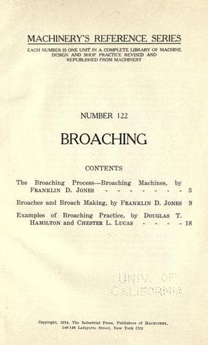 Tapa de Broaching