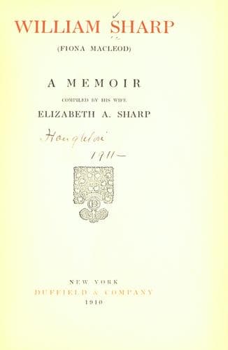 Tapa de William Sharp (Fiona Macleod)