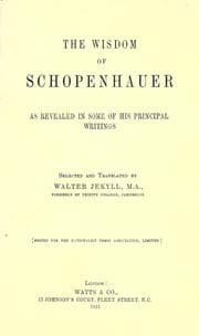 Tapa de The wisdom of Schopenhauer