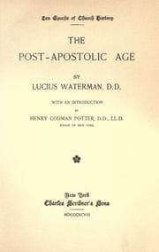 Tapa de The post-apostolic age