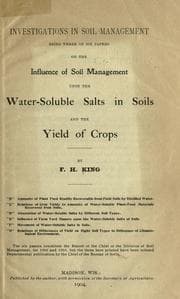 Tapa de Investigations in soil management