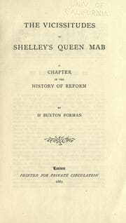 Tapa de The vicissitudes of Shelley's Queen Mab