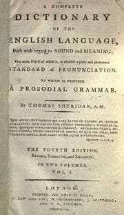Tapa de A complete dictionary of the English language, both with regard to sound and meaning