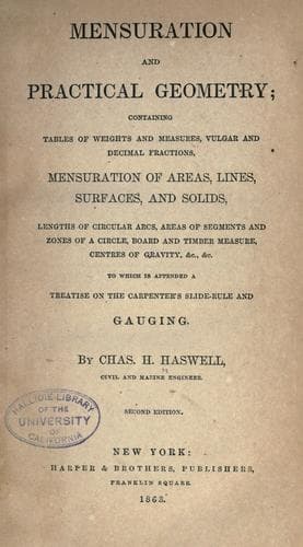 Tapa de Mensuration and practical geometry