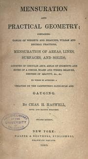 Tapa de Mensuration and practical geometry
