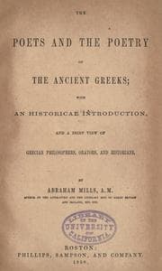 Tapa de The poets and the poetry of the ancient Greeks
