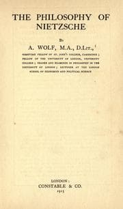 Tapa de The philosophy of Nietzsche