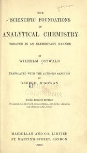 Tapa de The scientific foundations of analytical chemistry treated in an elementary manner