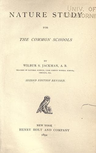 Tapa de Nature study for the common schools