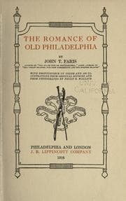 Tapa de The romance of old Philadelphia