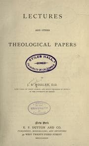 Tapa de Lectures and other theological papers