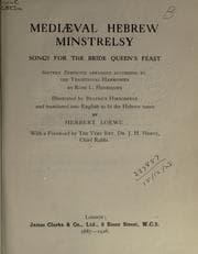 Tapa de Mediaeval Hebrew minstrelsy