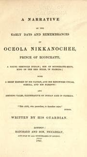Tapa de A narrative of the early days and remembrances of Oceola Nikkanochee