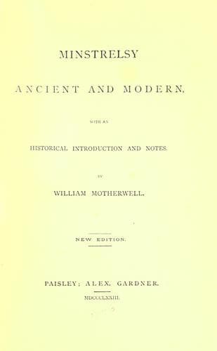 Tapa de Minstrelsy, ancient and modern