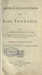 Tapa de Medical examinations for life insurance