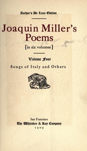 Tapa de Joaquin Miller's poems ...