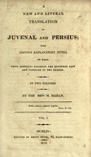 Tapa de A new and literal translation of Juvenal and Persius