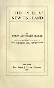 Tapa de The poets' New England