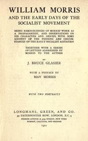 Tapa de William Morris and the early days of the socialist movement